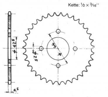 Chain Wheel 28 teeth