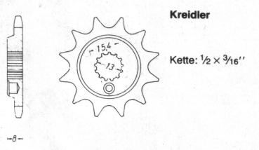 Sprocket KREIDLER 12 teeth