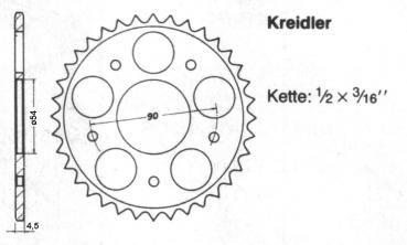 Chain sprocket KREIDLER 33 teeth