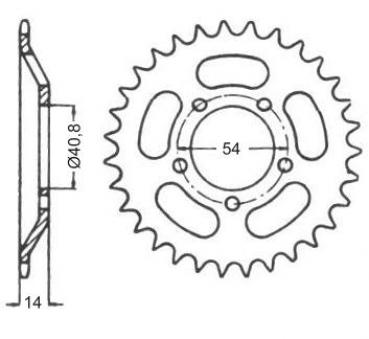 Kettenrad 30 Zähne, Sachs 808011000