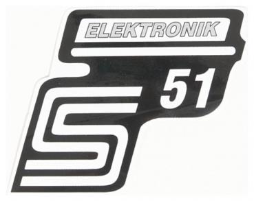 Schriftzug SIMSON "S51 Elektronik"