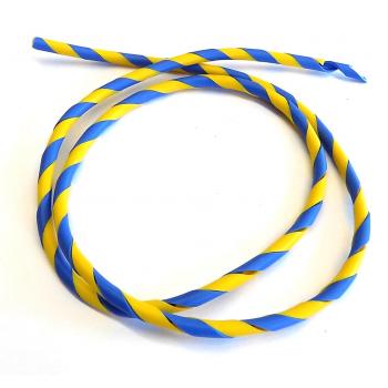 Decorative spiral for Bowden cables blue / yellow