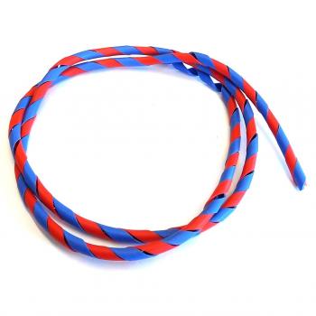 Decorative spiral for Bowden cables blue / red