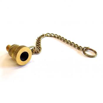 Plug nipple with chain for bicycle valve