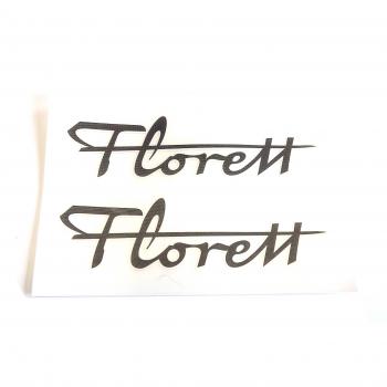 Sticker set Florett, black/white