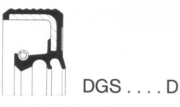 Shaft seal 20 x 37 x 8/10 DGSD