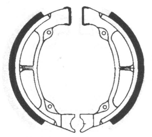 Bremsbackensatz ø 100 x 25 mm