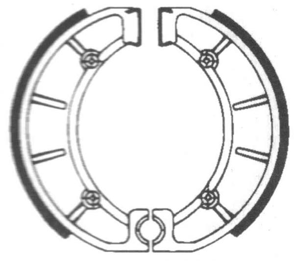 Brake shoe set ø 140 x 25 mm