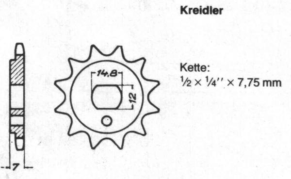 Kettenritzel KREIDLER 17 Zähne