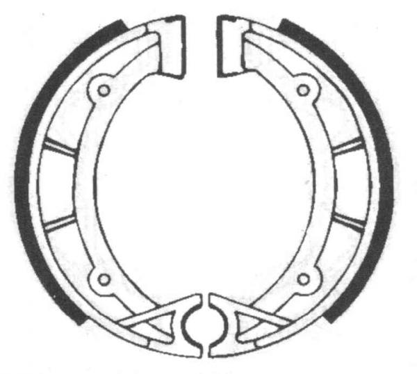 Brake shoe set ø 123 x 25 mm