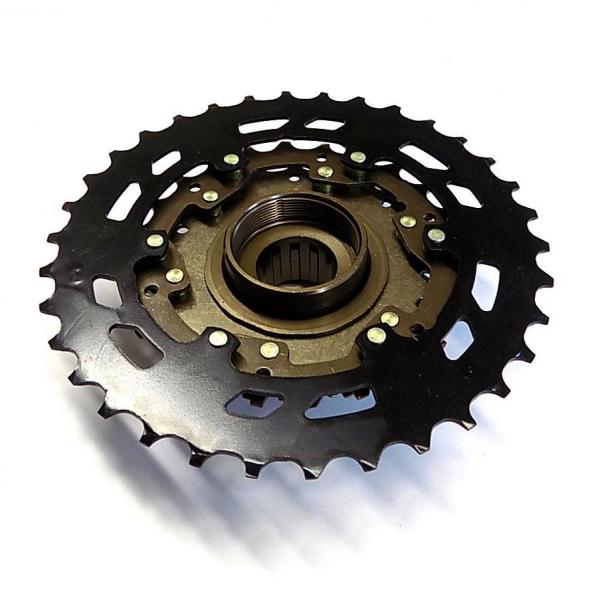 Freewheel-cog set 7 fold 13-28 teeth Steel black