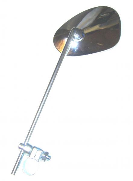 Rear-mirror oval, chrome-plated, left