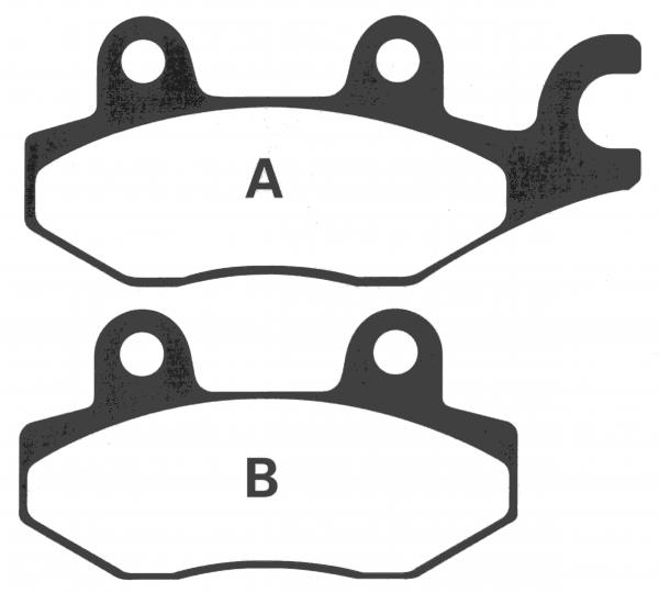 Disc brake pad set 96,7 / 77,3