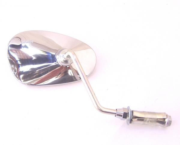 Rear mirror oval, chrome -plated, right