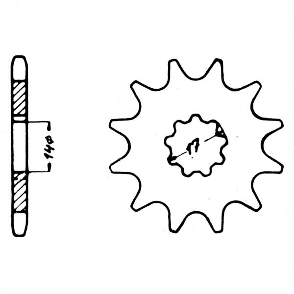 Sprocket PUCH 12 teeth