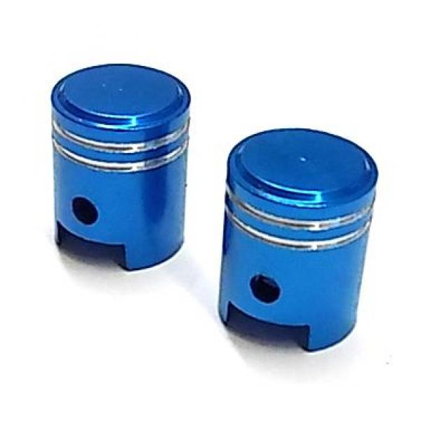 Valve cap set, piston, blue