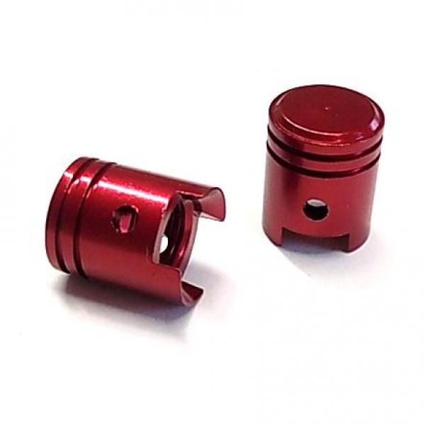 Valve cap set, piston, red