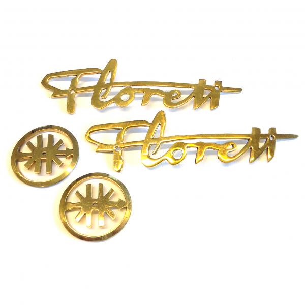 Tank emblem set Kreidler, brass