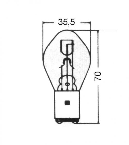 Light bulb 6V 25/25W