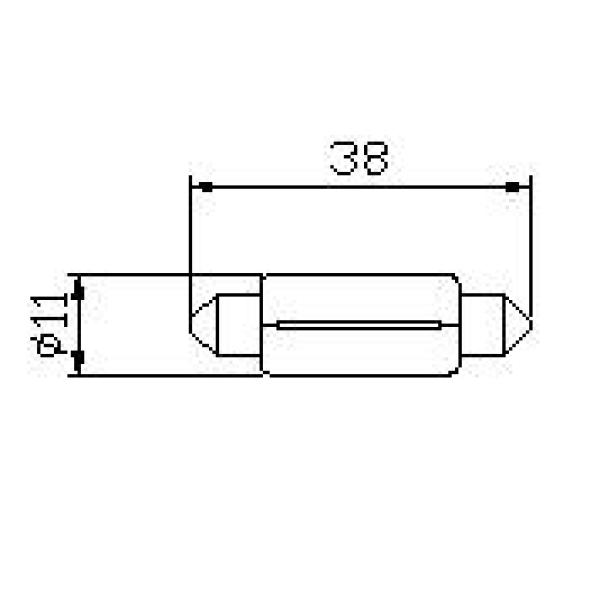 Bulb 6V 10W Festoon 11x38