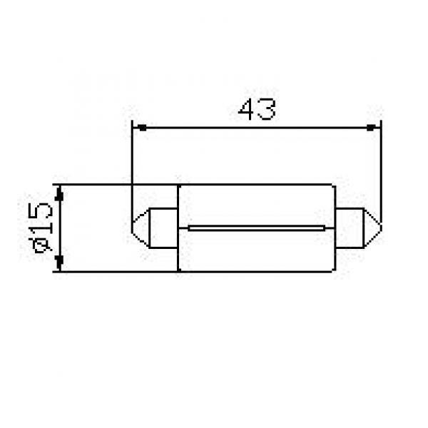 Glühlampe 6V 15W Soffitte 15x43